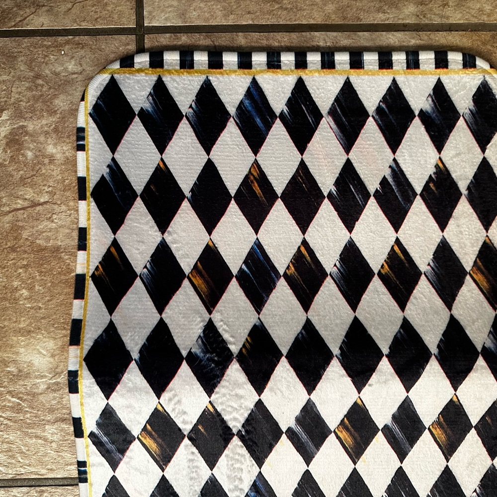 Checkerboard Patterned Rug - Picture 2 of 3